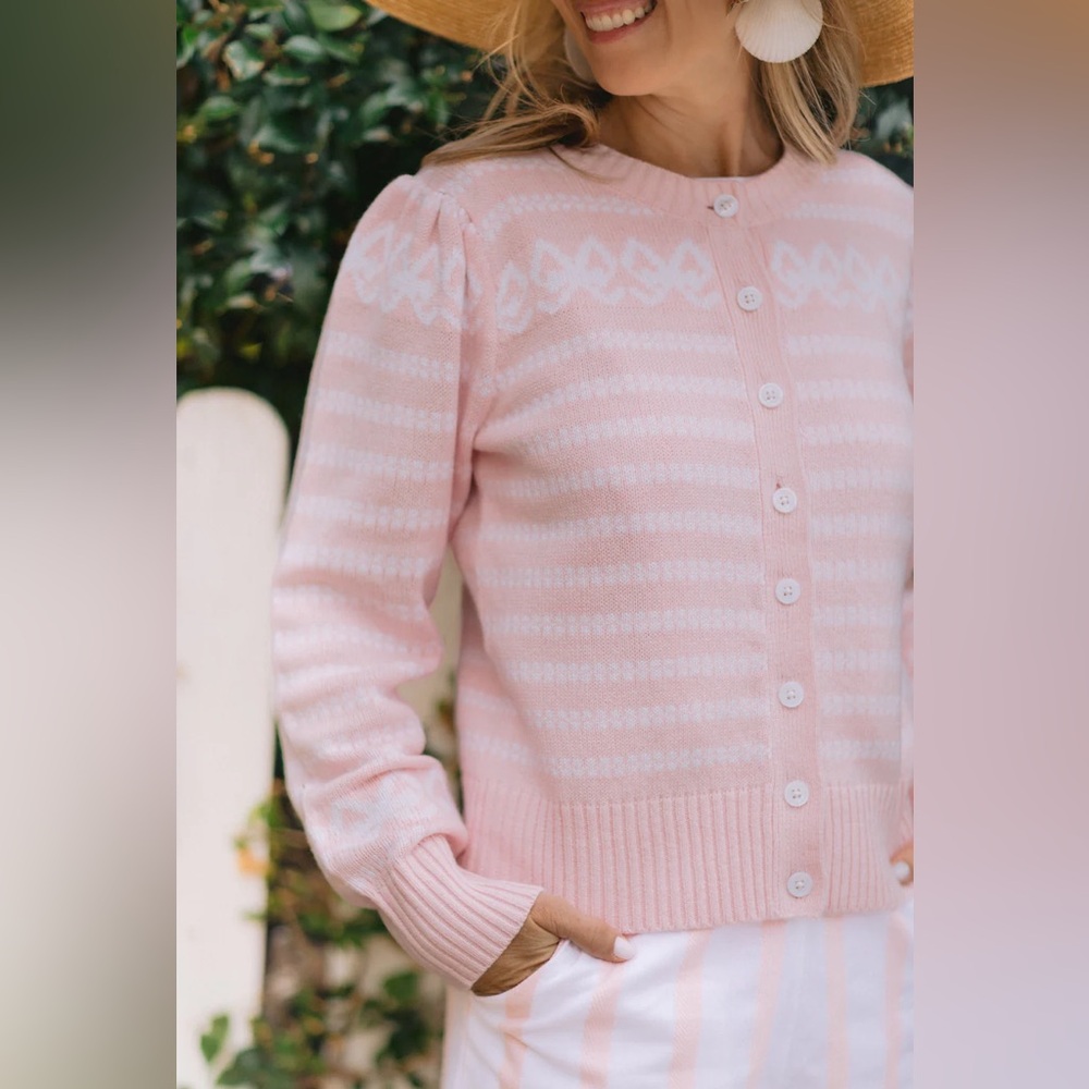 Sail to Sable & Palm Beach Lately pink cardigan